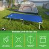 Camping Cot - Portable Folding Camp Bed - 600D Sleeping Cot for Adults with Steel Frame by Wakeman Outdoors (Blue) view 2