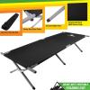 Camping Cot - Portable Folding Camp Bed - 600D Sleeping Cot for Adults with Steel Frame by Wakeman Outdoors (Black) view 3