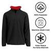 JH DESIGN GROUP Mens Quarter Zip Thermal Fleece Pullover Sweatshirt Mid Weight in 6 Colors (US, Alpha, Small, Regular, Regular, Black) view 4