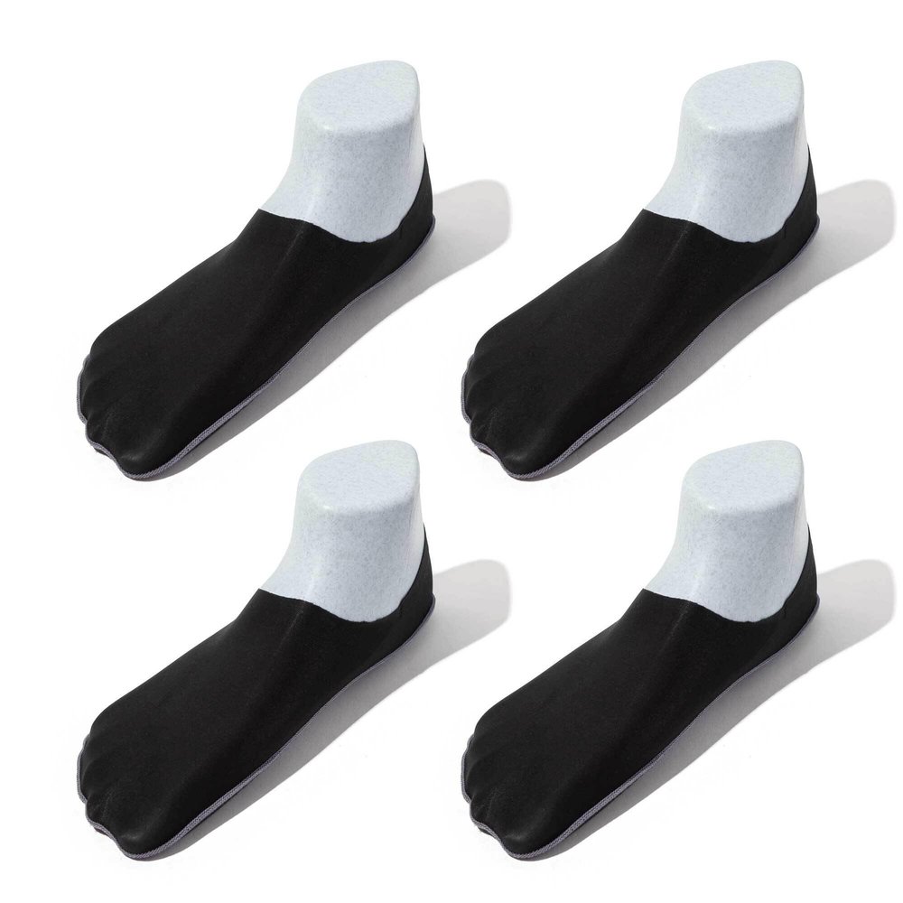 SHEEC Men's Non-Slip Grip Socks  Lightweight, Thin & Durable No Show Socks for Loafers & Dress Shoes  Breathable Nylon-Cotton Blend for a Secure & Comfortable Fit, High-Cut Black-Large 4Pairs N.V