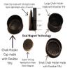 New!!! Best Dual Technology Magnetic Chalk Holder Circle Round Taom for Cap, Hat, Visor, Belt, Pocket for Pool, Billiards, Snooker view 2