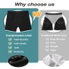 zeetoo Mens Swim Trunks with Compression Liner 9" Inseam Quick Dry Swim Shorts with Zipper Pockets Bathing Suit Gradient-Green L view 4