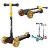 3 Wheel Portable Kids Push Scooter - Lightweight Folding Design Luminous Scooter, with Extra Wide PU Light-Up Wheels Toddler Scooter 4 Adjustable Heightwith Indoor and Outdoor for Children from 3-12, view 1