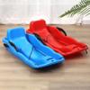 Plastic Toboggan Snow Sled with Pull Rope and 2 Handles, Classic Winter Fun Ski Skooter Sled Portable Snowboard Kick-Scooter Sled for Use on Snow view 3
