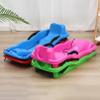 Plastic Toboggan Snow Sled with Pull Rope and 2 Handles, Classic Winter Fun Ski Skooter Sled Portable Snowboard Kick-Scooter Sled for Use on Snow view 4