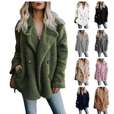 Canbebig Clearance Women's Faux Fur Fleece Coat, Spring and Winter Fashion Short Shearling Fuzzy Jacket with Hood Green