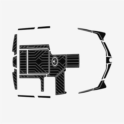 ATDEK 2018-2019 AXIS A20 Cockpit Bow 1/4 6mm eva Faux Teak Deck Surfing Boat Fishing Boat Motorcycle Hurts crapet Non-Slip mat Floor (Black Over White)