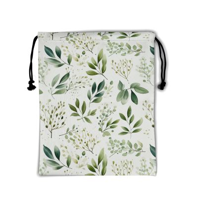 Giwawa Green Leaf Gymnastic Grip Bag - Spring Summer Leaf Drawstring Grip Bags Lightweight Plant Gym String Bag Fashion Durable Gymnastics Grip Bag for Sports Storage