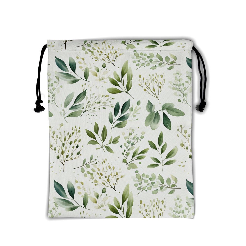Giwawa Green Leaf Gymnastic Grip Bag - Spring Summer Leaf Drawstring Grip Bags Lightweight Plant Gym String Bag Fashion Durable Gymnastics Grip Bag for Sports Storage