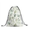 Giwawa Green Leaf Gymnastic Grip Bag - Spring Summer Leaf Drawstring Grip Bags Lightweight Plant Gym String Bag Fashion Durable Gymnastics Grip Bag for Sports Storage view 2