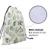 Giwawa Green Leaf Gymnastic Grip Bag - Spring Summer Leaf Drawstring Grip Bags Lightweight Plant Gym String Bag Fashion Durable Gymnastics Grip Bag for Sports Storage view 4