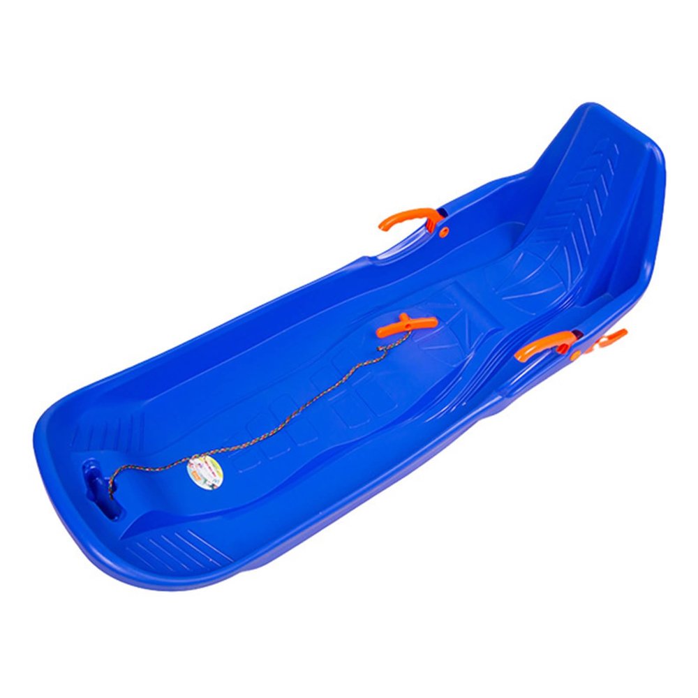 Snow Sled for Adults - Durable Plastic Toboggan Lightweight Outdoor Toys, Easy-Grip Handles, Anti-Slip Seat, Pull Up Brake, Snow Toys for Family Holiday Winter Activity