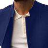 Maiyifu-GJ Mens Single Breasted Trench Coat Winter Warm Blend Pea Coat Lapel Work Business Jacket Outerwear (Medium,Blue) view 2
