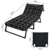 Camping Cot,Adjustable 4-Position Adults Reclining Folding Chaise with Pillow,Outdoor Portable Lounge Chair Sleeping Cots Bed for Camping,Pool,Beach,Patio (75"x30"x12") view 3