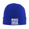 Daiwofei Make Plywood Cheap Again Knit Winter Hats Cuffed Beanie Stocking Hat Ski Gift Blue view 1