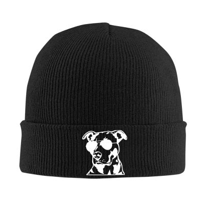 Daiwofei This Girl Loves Her Pitbulls Knit Winter Hats Cuffed Beanie Stocking Hat Ski Gift Black