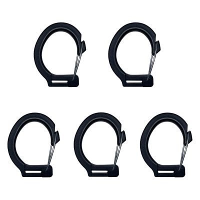 5Pcs Plastic Snap Clips Hook Camping Carabiner Buckle Outdoor Tent Accessories Multifunction Snap Hook Camping Equipment Lanyard Buckles Clasps Tent Hooks for Lights Hanging to Canopy Heavy Duty Snap
