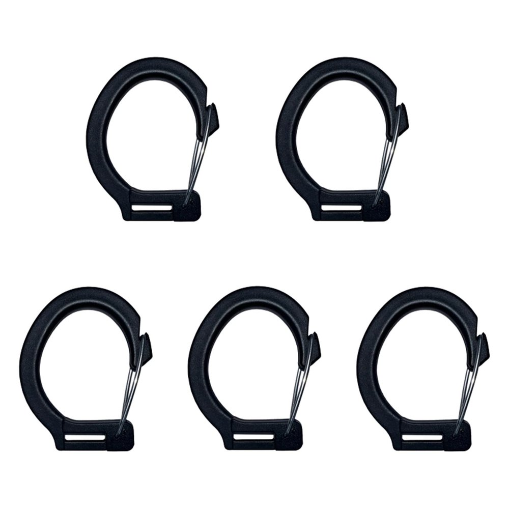 5Pcs Plastic Snap Clips Hook Camping Carabiner Buckle Outdoor Tent Accessories Multifunction Snap Hook Camping Equipment Lanyard Buckles Clasps Tent Hooks for Lights Hanging to Canopy Heavy Duty Snap
