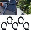 5Pcs Plastic Snap Clips Hook Camping Carabiner Buckle Outdoor Tent Accessories Multifunction Snap Hook Camping Equipment Lanyard Buckles Clasps Tent Hooks for Lights Hanging to Canopy Heavy Duty Snap view 2