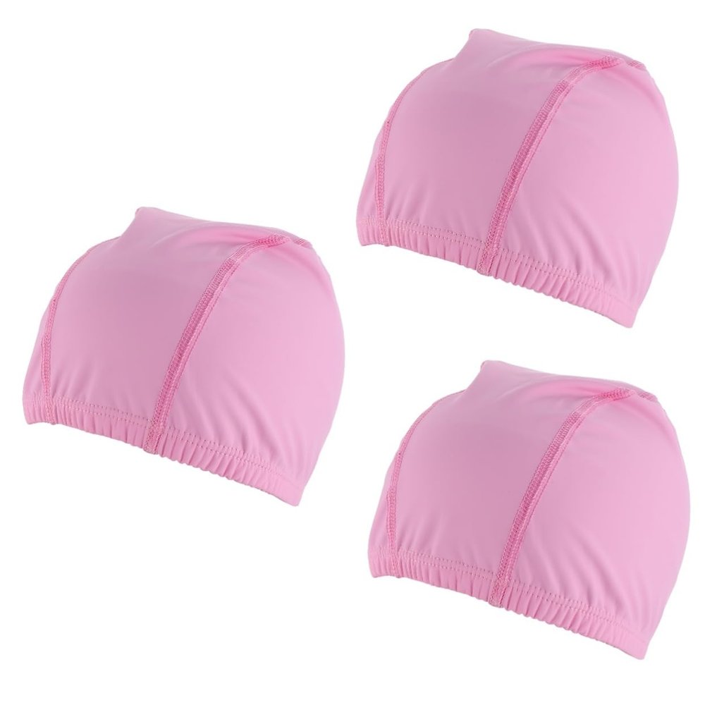 BESPORTBLE 3pcs Comfortable Pu Swimming Hat for Women and Men Stylish Ear Swim Cap Lightweight and Flexible Design for Hair for Pool and Beach Use