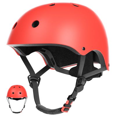 67i Toddler Bike Helmet - Girls Helmets (18.9"-21.2") with 11 Ventilation Vents, Adjustable Knob & Double Buckle, ABS EPS Layered Safety for Ages 1-4 (Red)