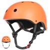 67i Toddler Bike Helmet - Girls Helmets (18.9"-21.2") with 11 Ventilation Vents, Adjustable Knob & Double Buckle, ABS EPS Layered Safety for Ages 1-4 (Orange) view 1