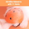 67i Toddler Bike Helmet - Girls Helmets (18.9"-21.2") with 11 Ventilation Vents, Adjustable Knob & Double Buckle, ABS EPS Layered Safety for Ages 1-4 (Orange) view 3