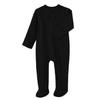 Baby Kids Sleep and Play, Baby Cotton Pajamas with Mitten Cuffs, 2 Way Zipper Footed Sleeper Newborn-12 Months(1 Pack Black, 3 Months) view 1