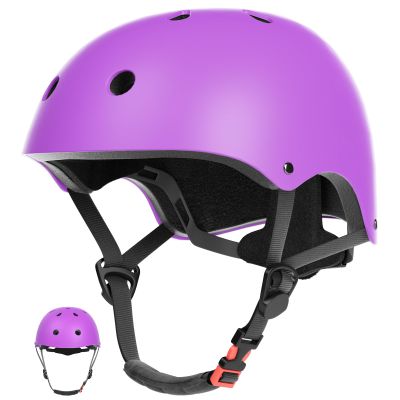 67i Toddler Bike Helmet - Girls Helmets (18.9"-21.2") with 11 Ventilation Vents, Adjustable Knob & Double Buckle, ABS EPS Layered Safety for Ages 1-4 (Purple)