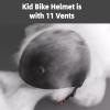 67i Toddler Bike Helmet - Girls Helmets (18.9"-21.2") with 11 Ventilation Vents, Adjustable Knob & Double Buckle, ABS EPS Layered Safety for Ages 1-4 (Black) view 3