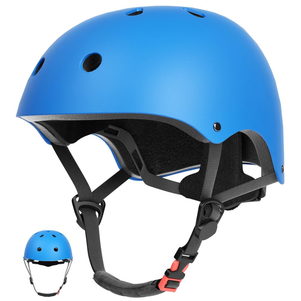 67i Toddler Bike Helmet - Girls Helmets (18.9"-21.2") with 11 Ventilation Vents, Adjustable Knob & Double Buckle, ABS EPS Layered Safety for Ages 1-4 (Blue)