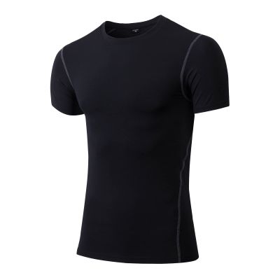 1 Pack Men's Athletic Shirts Compression Running T Shirt Base-Layer Quick Dry Fit Workout Short Sleeve Undershirts
