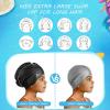 2 Pack Kids Extra Large Swim Cap for Long Thick Hair, Waterproof Silicone Swimming Cap for Toddler Child Youth Girls Boys, Durable Swim Hats Bathing Caps for Braids, Dreadlocks, Extensions, Afros-3 view 4