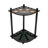 EcoTypee Floor Stand Pool Stick Holder, 8 Cues Solid Wood Billiard Pool Cue Rack with 4 Drink Holders, Pool Table Accessories view 2