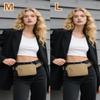 Capolo Fanny Packs for Women Fashion Waist Packs Bag with Adjustable Strap and 4 Zipper Pockets Waterproof Everywhere Crossbody Belt Bag for Workout Running Travelling(Khaki) view 2