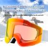 BAHREL Snow Ski Goggles, Snowboard Goggles for Men Women Youth, UV Protection, Bendable Dual-Lenses, Winter Snow Sports Goggles (Color : Red Frame White Band) view 2