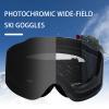 BAHREL Snow Ski Goggles, Snowboard Goggles for Men Women Youth, UV Protection, Bendable Dual-Lenses, Winter Snow Sports Goggles (Color : Red Frame White Band) view 3