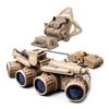 FMA Airsoft Hunting Tactical GPNVG18 Dummy Model Night Vision Goggles No Function Four-Tube Binoculars & L4G19 NVG Helmet Mount Plastic Bracket Helmet Accessories for Tactical Hunting Cosplay (Brown) view 1