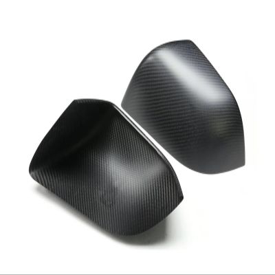 ZIBIAO Body Side Rear View Mirror Cover 2019-2022 Compatible with Tesla Model 3 Add On/Replacement Style Gloss Black/Matt Black Carbon Fiber (Color : Style B)