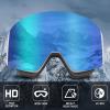 BAHREL Ski Goggles for Men Wome Adult Youth, UV Protection Snow Glasses Anti Fog Snowboard Goggles (Color : Red) view 2