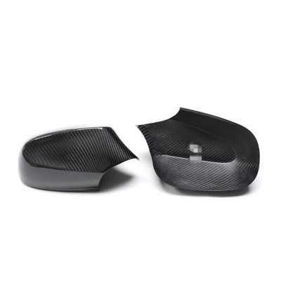 ZIBIAO Add On/Replacement Style Body Side Rear View Gloss Black Carbon Fiber Mirror Cover Compatible with BMW 1 Series E82 E87 2010 2011 (Color : Add on)