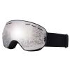 BAHREL Ski Goggles for Men Women Youth, Anti Fog OTG Winter Snow Goggles Spherical Detachable Lens Snow Glasses (Color : Sivler) view 1
