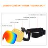 BAHREL Ski Goggles for Men Women Youth, Anti Fog OTG Winter Snow Goggles Spherical Detachable Lens Snow Glasses (Color : Sivler) view 4