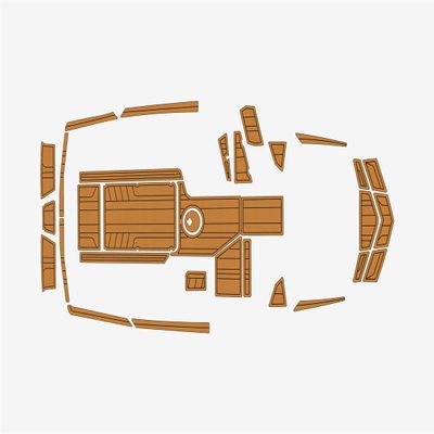 ATDEK 2019 AXIS A22 Cockpit & Swim Platform Bow 1/4 6mm eva Faux Teak Deck Surfing Boat Fishing Boat Motorcycle Hurts crapet Non-Slip mat Floor (Brown Over Black)