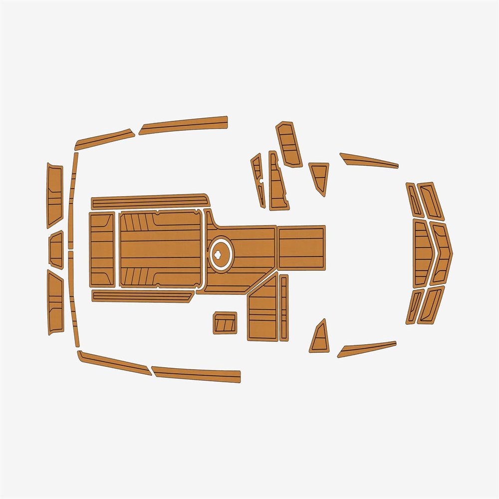 ATDEK 2019 AXIS A22 Cockpit & Swim Platform Bow 1/4 6mm eva Faux Teak Deck Surfing Boat Fishing Boat Motorcycle Hurts crapet Non-Slip mat Floor (Brown Over Black)
