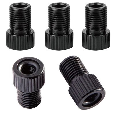 VANSIHO Aluminum Presta to Schrader Converter Car Valve Adapter Bicycle Bike Tube Pump Air Compressor Tools 5pcs (Black)