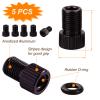 VANSIHO Aluminum Presta to Schrader Converter Car Valve Adapter Bicycle Bike Tube Pump Air Compressor Tools 5pcs (Black) view 3