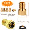 VANSIHO Bike Brass Presta Valve Adapter, Converts Presta to Schrader Inflate Tire Using Standard Bicycle Pump or Air Compressor (5 Pack) view 2