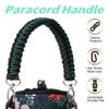 AceTreker 32 oz 40 oz Water Bottle Sleeve, Insulated Sport Water Bottle Holder with Strap & Paracord Handle, Flask Carrier Sling Bag with 4 Pockets for Walking Hiking-Wild Rose view 4