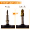 VANSIHO Aluminum Presta to Schrader Converter Car Valve Adapter Bicycle Bike Tube Pump Air Compressor Tools 5pcs (Purple) view 2